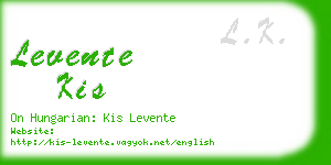 levente kis business card